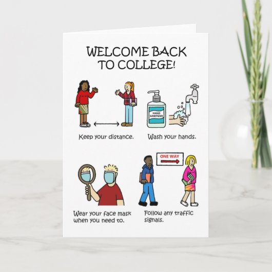 Covid 19ようこそ大学へ戻る シーズンカード (正面)