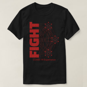 COVID-19エクスペリエンス,ファイト,ウイルス,ブラック&レッド Tシャツ