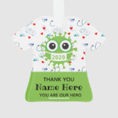 Covid -19オーナメント-ナースオーナメント オーナメント (裏面)