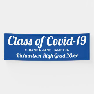Covid-19クラスのカラーカスタム卒業バナー 横断幕
