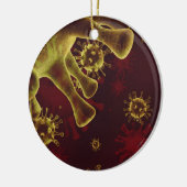 Covid-19コロナウイルスが医療として広がる セラミックオーナメント (左)