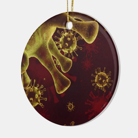 Covid-19コロナウイルスが医療として広がる セラミックオーナメント (左)