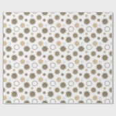 COVID-19コロナウイルスパターン金ゴールド ラッピングペーパー (フラット)