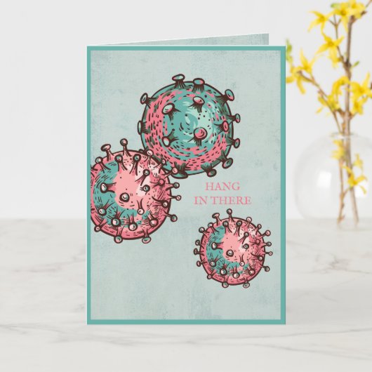 Covid 19コロナウイルス |元気になる |勇気付けられる カード (黄色い花)