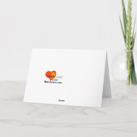 COVID-19サンタとそりのクリスマスカード カード (裏面)