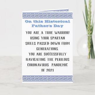 Covid-19タイムカプセルの父親のデイカード サンキューカード