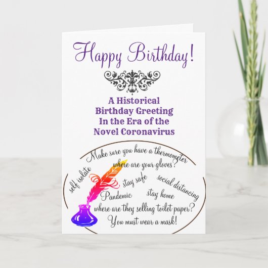 Covid-19タイムカプセルグリーティングカード カード (正面)