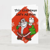 COVID-19トイレおもしろい紙ギフトクリスマスカード カード (正面)