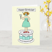 Covid 19ハッピーバースデーの女性の顔マスク。 カード (黄色い花)