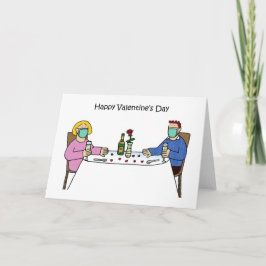 Covid 19バレンタインカップルin Facemaks カード