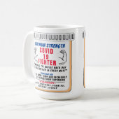 Covid 19ファイター感動的コーヒーマグ コーヒーマグカップ (正面左)