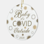 COVID-19ベビーCOVID Outside 2020写真 セラミックオーナメント (左)