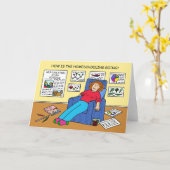 Covid 19ホームスクール漫画 カード (黄色い花)