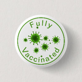 COVID 19ボタンの完全予防接種 缶バッジ