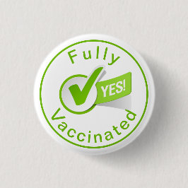 COVID 19ボタンの完全予防接種 缶バッジ