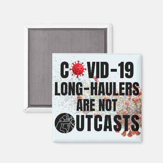 Covid-19ロング・ハウラーは追い出されない マグネット (正面/裏面)