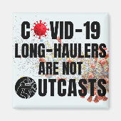 Covid-19ロング・ハウラーは追い出されない マグネット (正面)