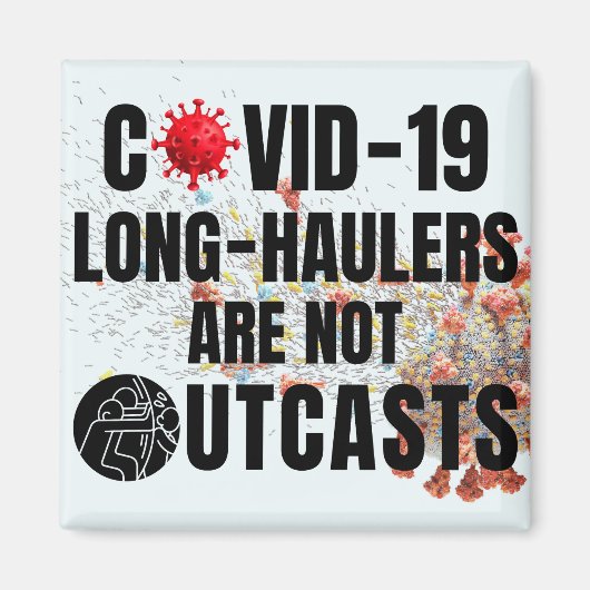 Covid-19ロング・ハウラーは追い出されない マグネット (正面)