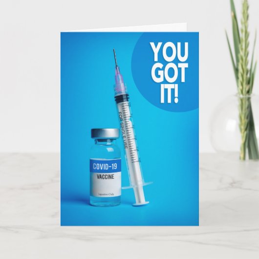 Covid 19ワクチン接種おめでとうございます シーズンカード (正面)