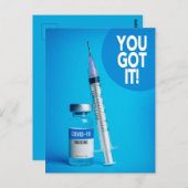 Covid 19ワクチン接種おめでとうございます ポストカード (正面/裏面)