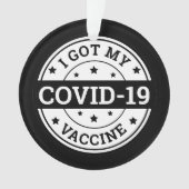 COVID-19ワクチン接種済み オーナメント (正面)