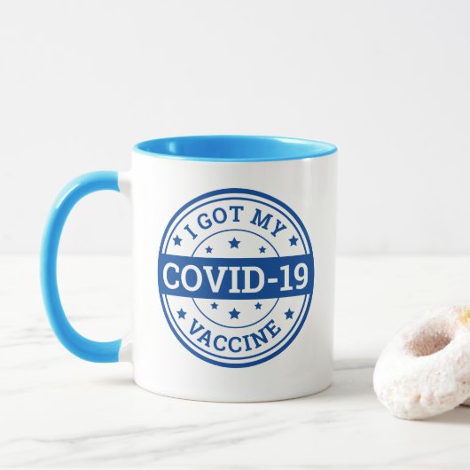 COVID-19ワクチン接種済み マグカップ (ドーナツ)