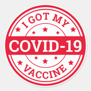 COVID-19ワクチン接種済み ラウンドシール