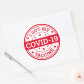 COVID-19ワクチン接種済み ラウンドシール (封筒)