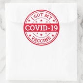 COVID-19ワクチン接種済み ラウンドシール (バッグ)
