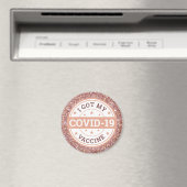 COVID-19ワクチン接種済み ローズゴールド マグネット (インサイチュ (食洗機))