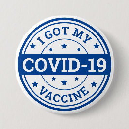 COVID-19ワクチン接種済み 缶バッジ