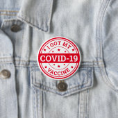 COVID-19ワクチン接種済み 缶バッジ (インサイチュ)