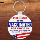 Covid 19ワクチン接種 キーホルダー (正面)