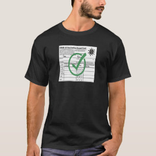 Covid 19予防接種レコードカードアートワーク tシャツ