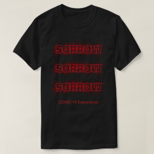 COVID-19体験,ウイルスの悲しみ赤カスタマイズ Tシャツ