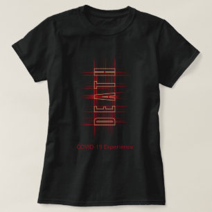 COVID-19体験,死,ウイルス,赤と金ゴールド Tシャツ
