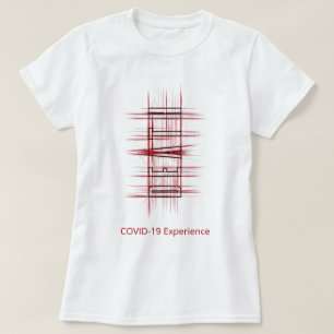 COVID-19体験,死,ウイルス,赤と黒 Tシャツ