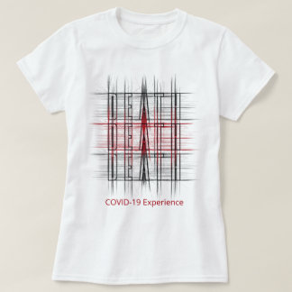 COVID-19体験、死、パンデミック、赤と黒 Tシャツ