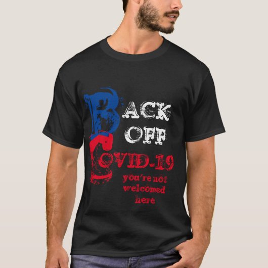 COVID-19歓迎されない Tシャツ (正面)
