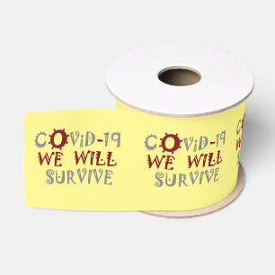 COVID-19生き延び – 強さと回復力 グログランリボン