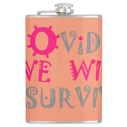 COVID-19生き延び – 強さと回復力 フラスク (正面)