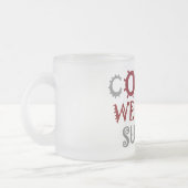 COVID-19生き延び – 強さと回復力 フロストグラスマグカップ (左)