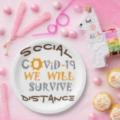 COVID-19生き延び – 強さと回復力 ペーパープレート (パーティー)