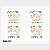 COVID-19生き延び – 強さと回復力 ラウンドシール (シート)