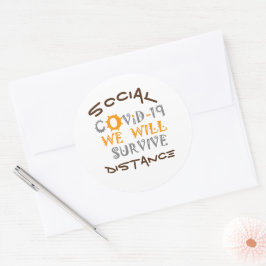 COVID-19生き延び – 強さと回復力 ラウンドシール