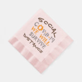 COVID-19生き延び – 強さと回復力 縁ありランチョンナプキン (角)