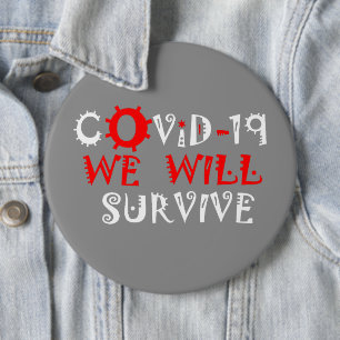 COVID-19生き延び – 強さと回復力 缶バッジ