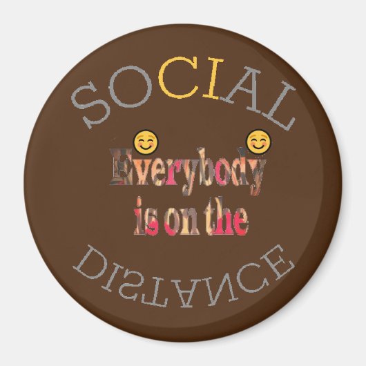 COVID-19生き延び – 強さのメッセージ マグネット (正面)