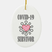 COVID-19生存コロナウイルスI生き延び型 セラミックオーナメント (正面)