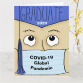 COVID-19男性大卒2020年卒業 カード (黄色い花)